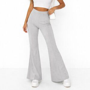 Big Water Blue Sky Flare Pants Womens S Gray Athleisure Stretch Casual Trousers